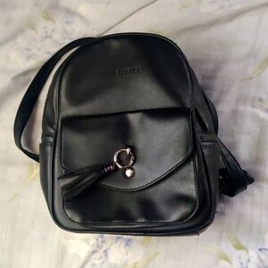 small black backpack